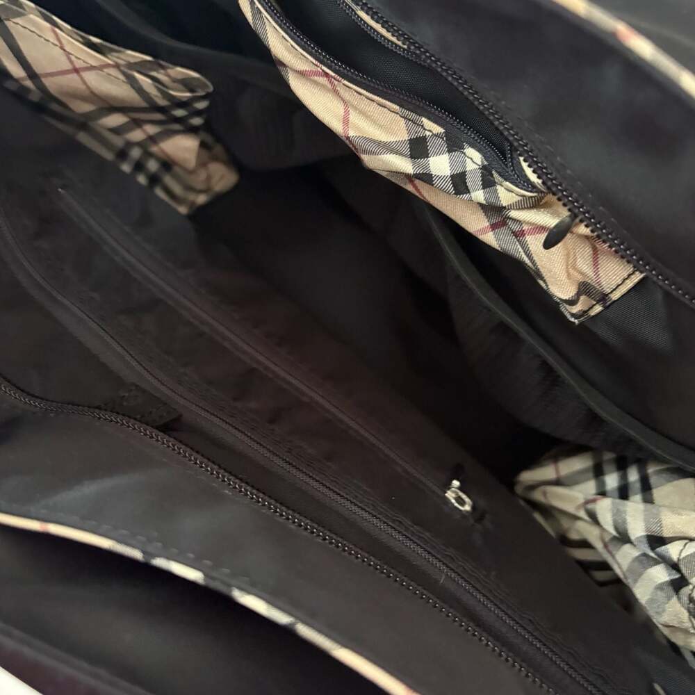 Burberry Nylon Tote Bag with Nova Check Trim - Picture 14 of 15